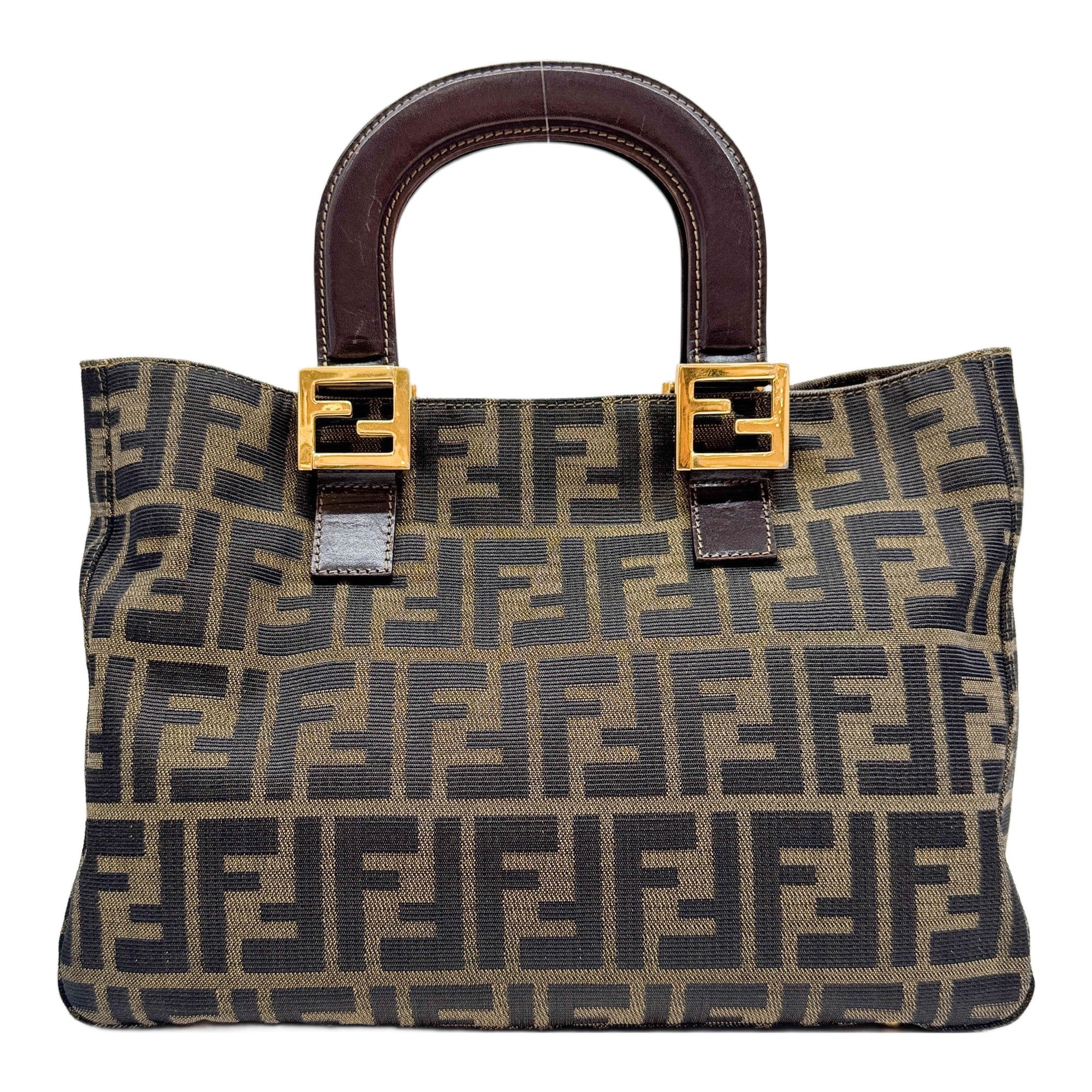 Brown Zucca Canvas Hand Bag