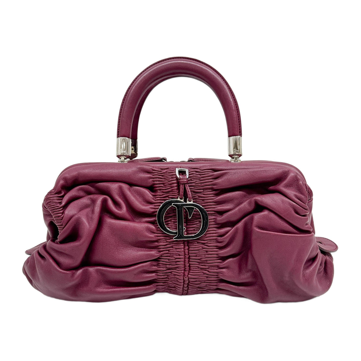 Karenina Hermitage Bordeaux Cherry Red Leather Hand Bag