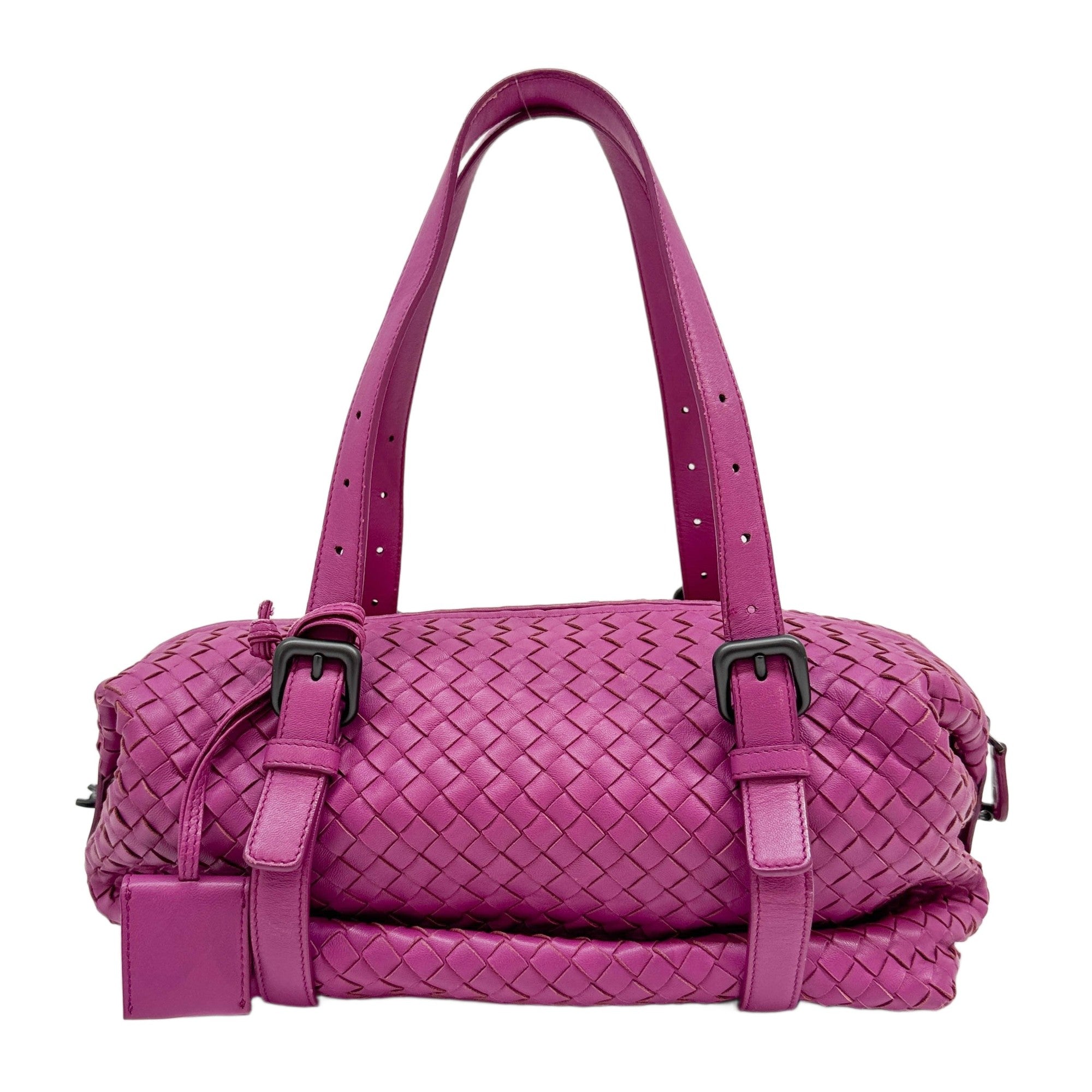 Montaigne Intrecciato Purple Leather Shoulder Bag