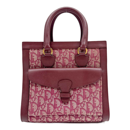 Pocket Tote Bordeaux Red Trotter Canvas Hand Bag