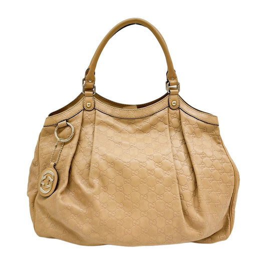 Sukey Latte Brown Guccisima Leather Shoulder Bag