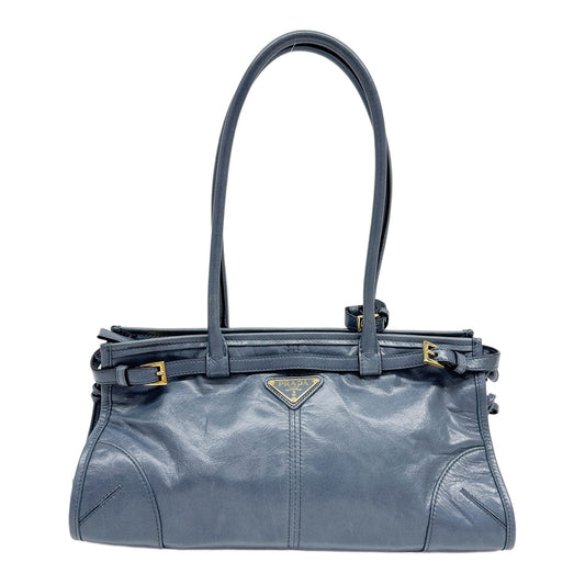 Bonnie Aviation Blue Leather Two Way Bag