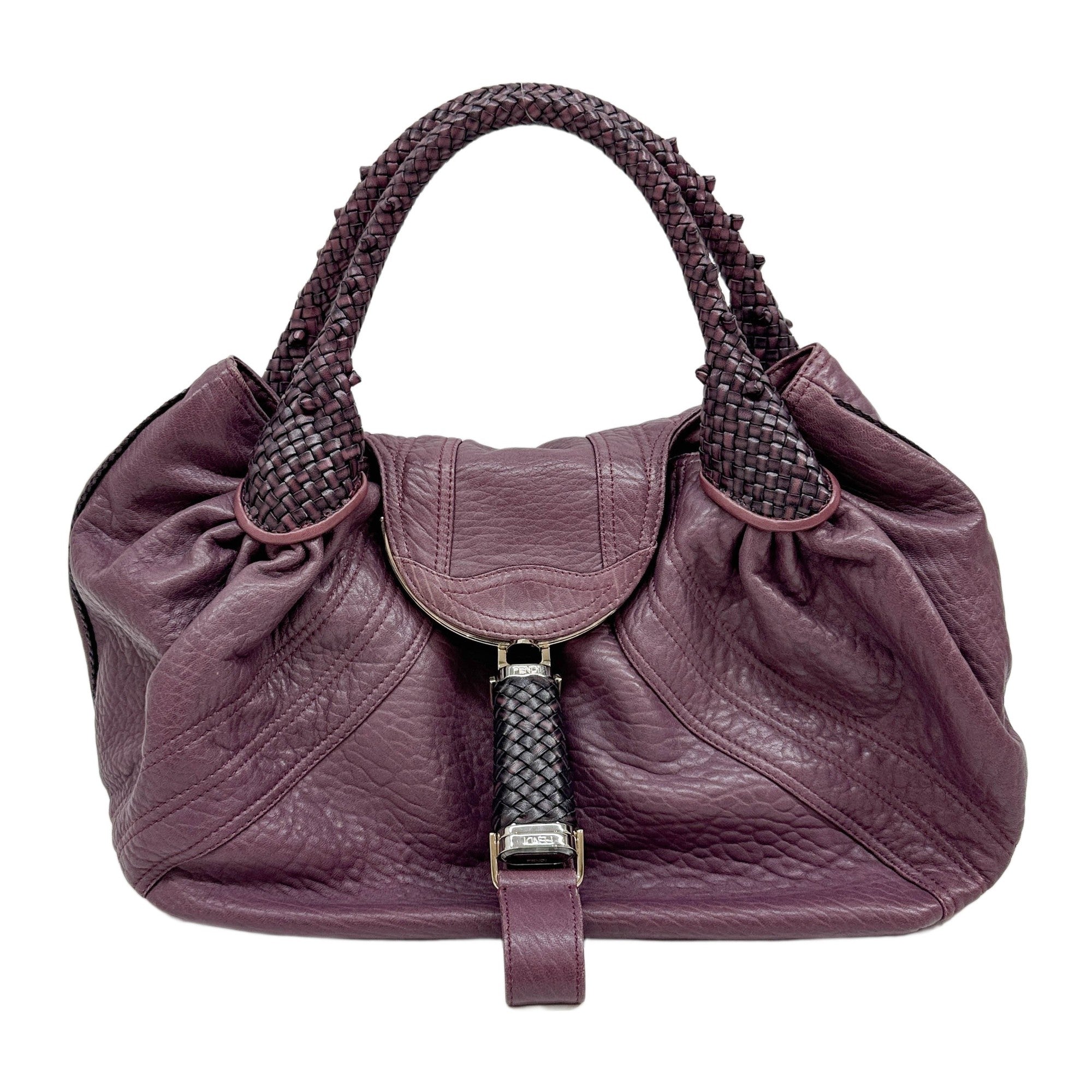 Spy Purple Leather Hand Bag