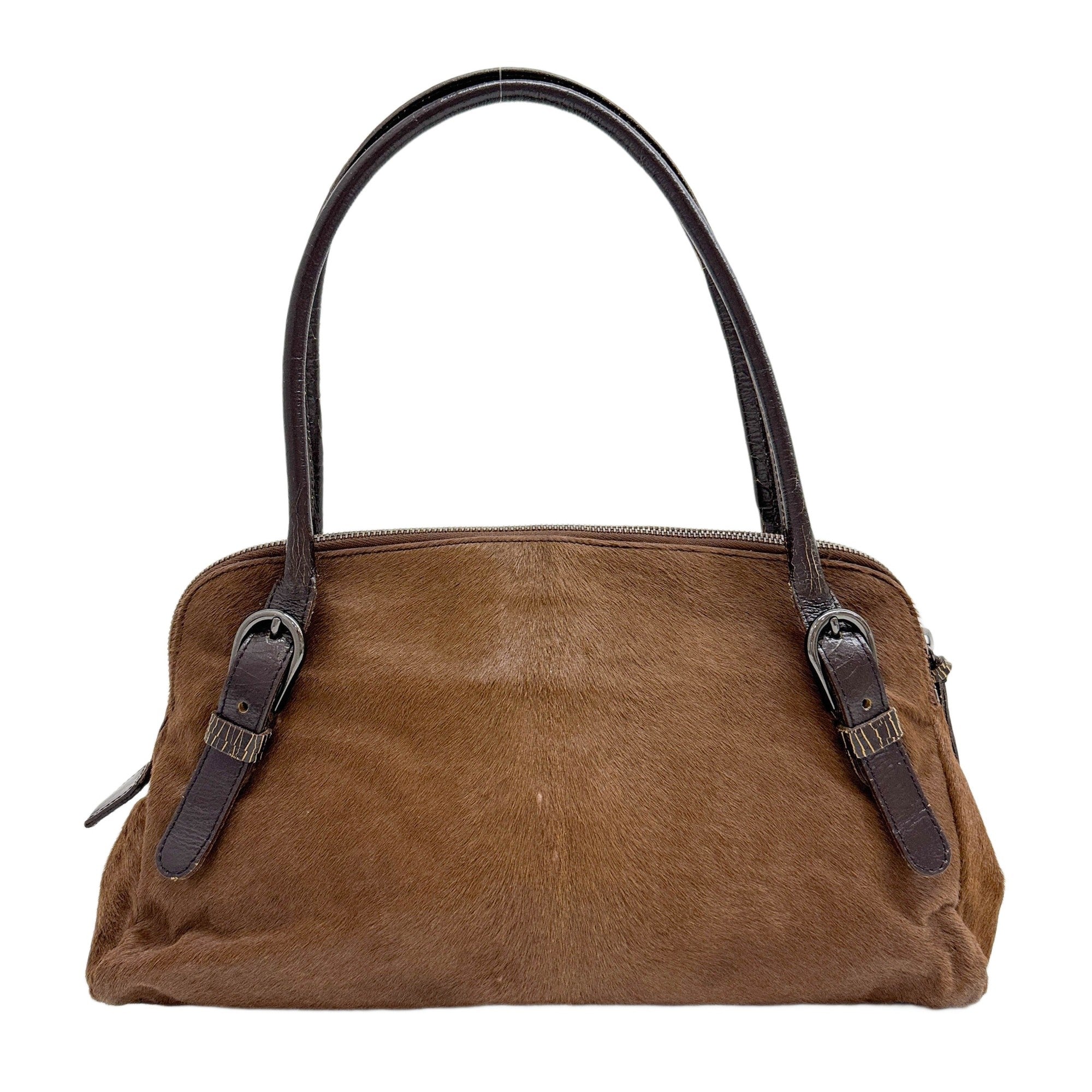Brown Pony Hair Shoulder Bag