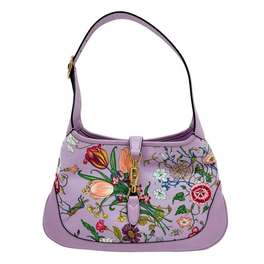 Jackie 1961 Flora Japanese Limited Edition Lilac Purple Canvas Shoulder Bag
