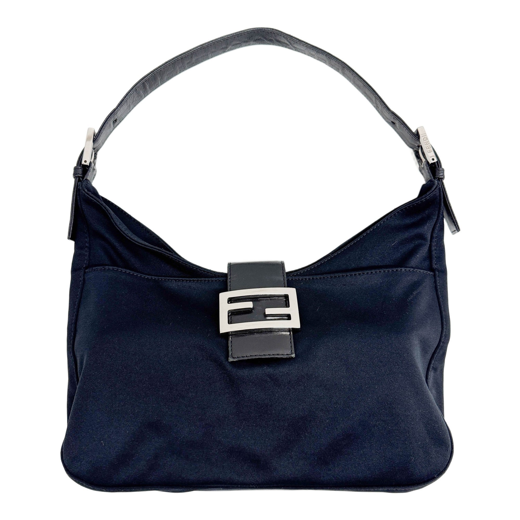 Black Neoprene Shoulder Bag