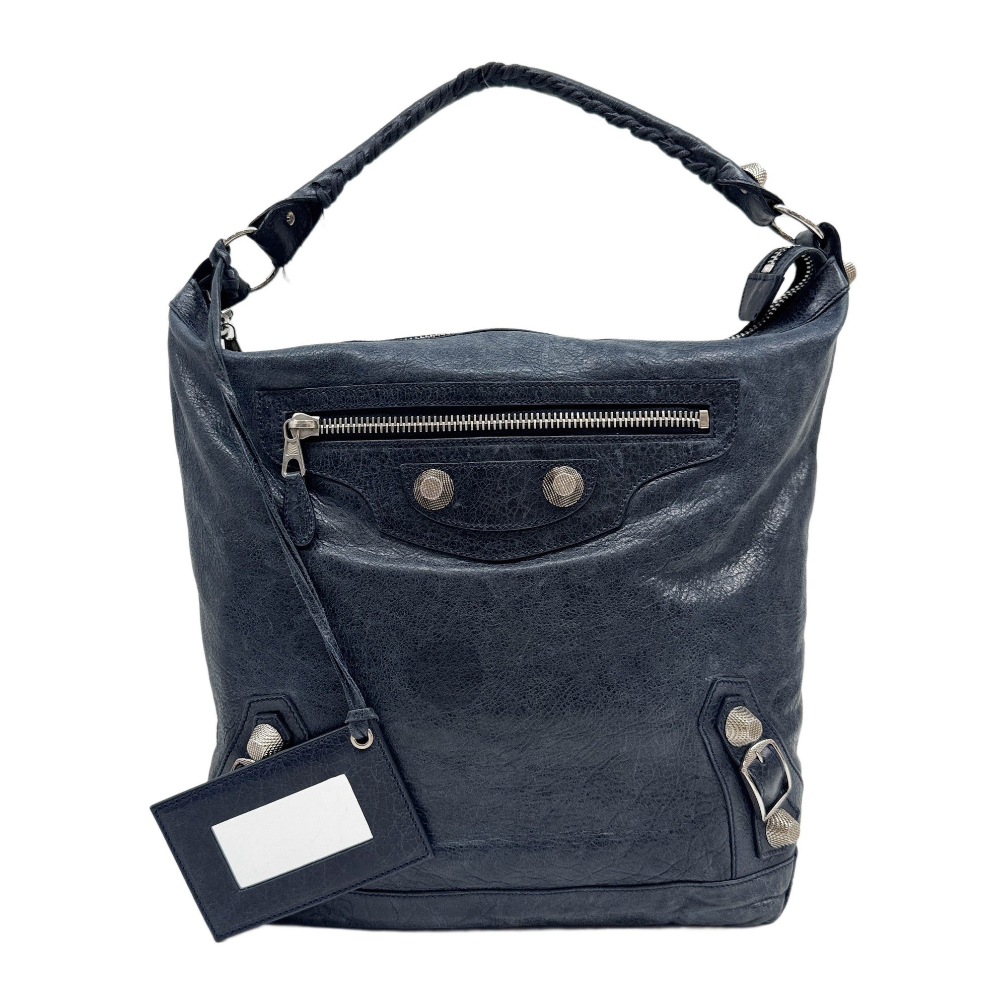 Giant 21 The Day Blue Leather Shoulder Bag