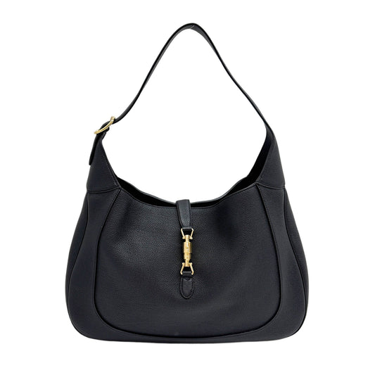 Large Jackie 1961 Black Caviar Leather Shoulder Bag