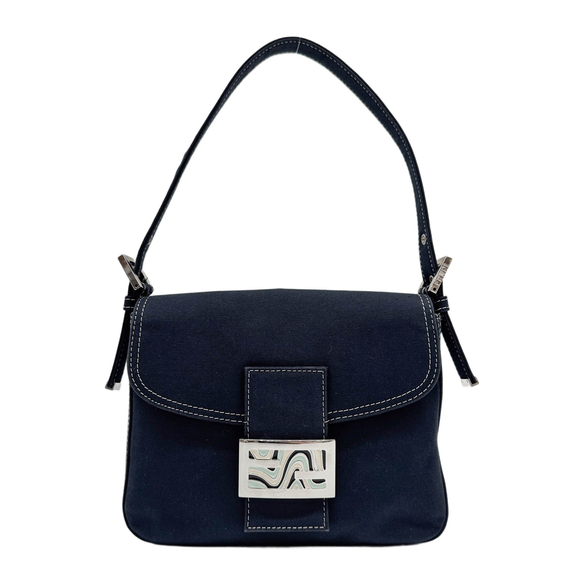 Blue Cotton Shoulder Bag