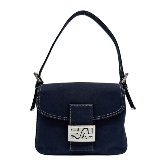 Blue Cotton Shoulder Bag