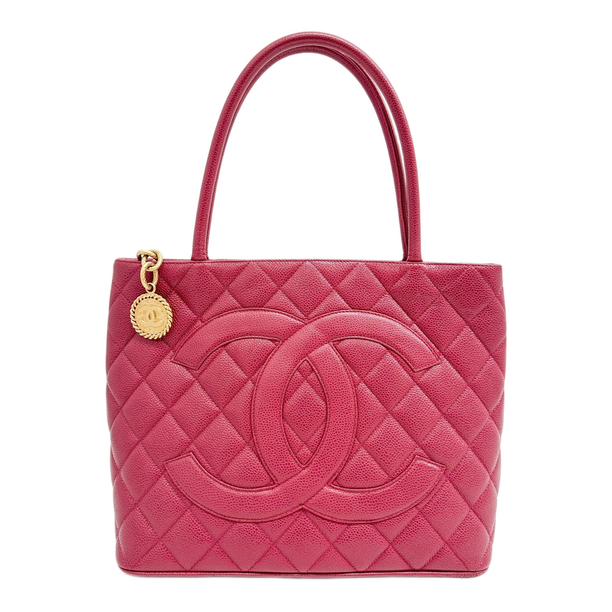 Medallion 2000-2002 Matelasse Bordeaux Leather Tote Bag