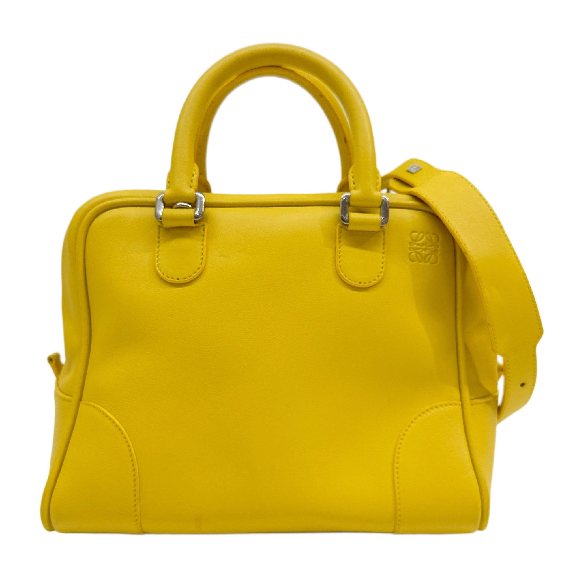 Amazona 75 Yellow Leather Two Way Bag