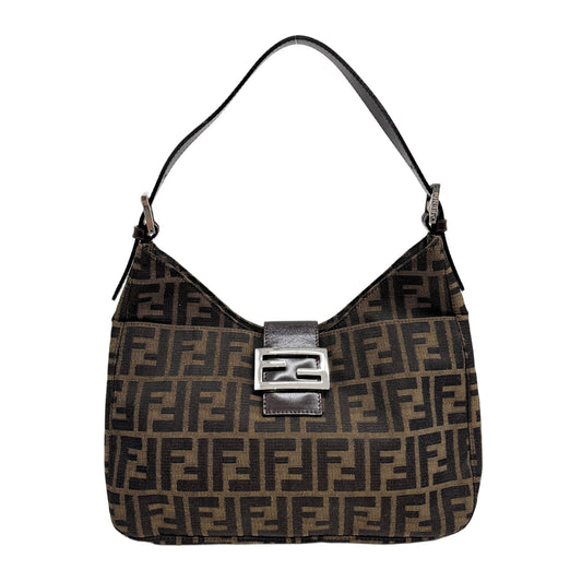 Brown Zucca Canvas Shoulder Bag