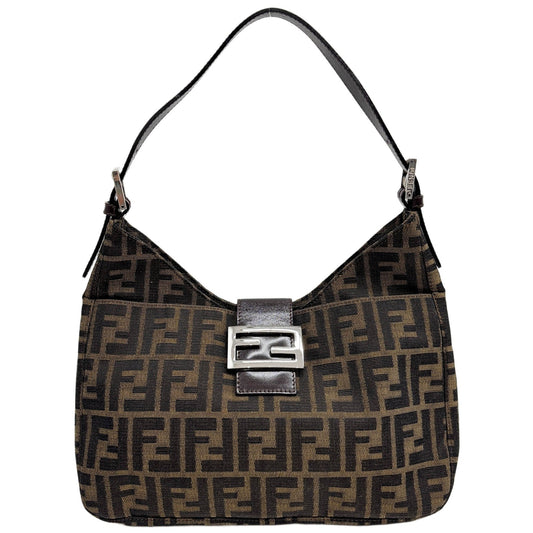 Brown Zucca Canvas Shoulder Bag