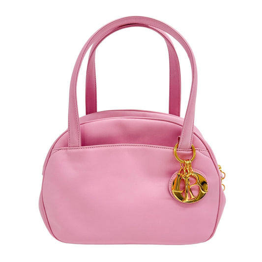 Bowling Bubblegum Pink Leather Handle Bag