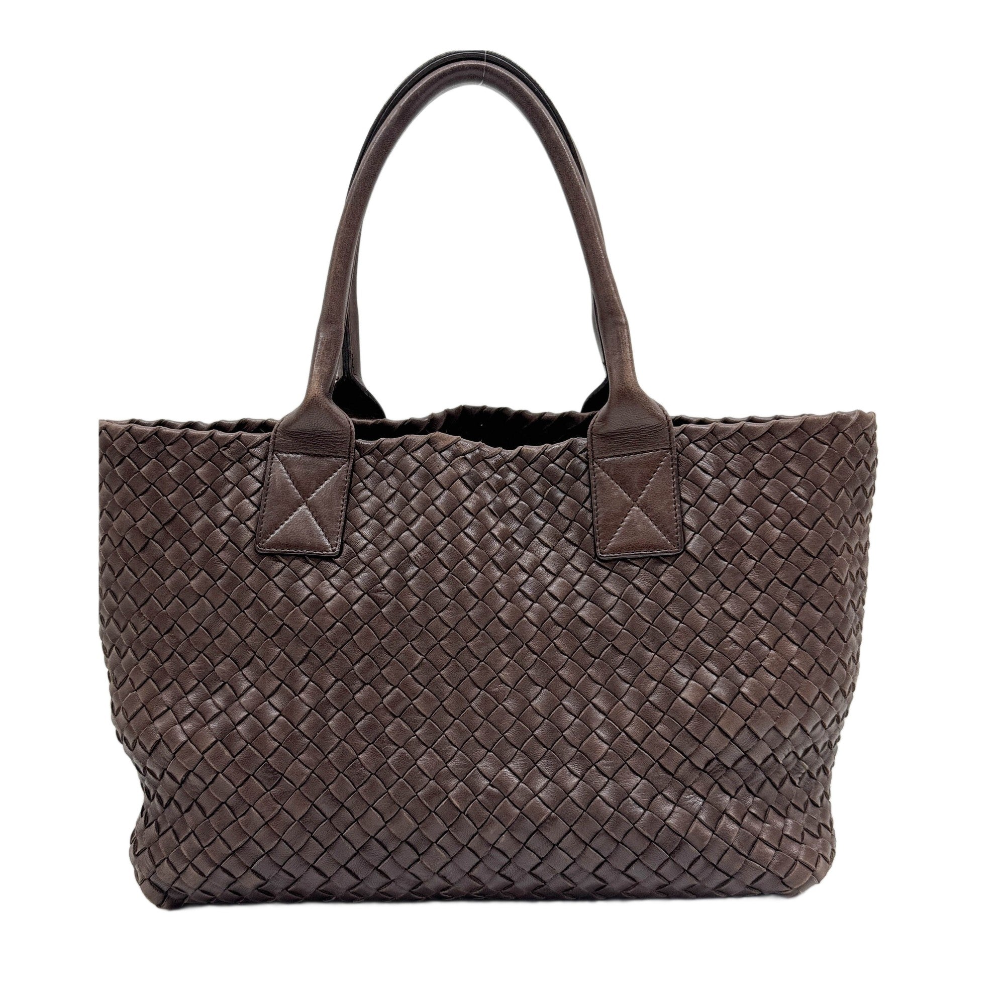 Cabat Intrecciato Brown Leather Tote Bag