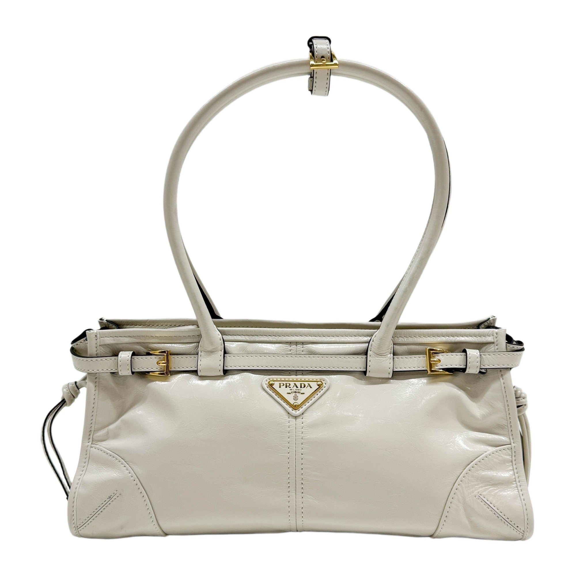 Bonnie White Leather Two Way Bag