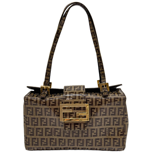Bento Box Brown Zucchino PVC Coated Canvas Hand Bag