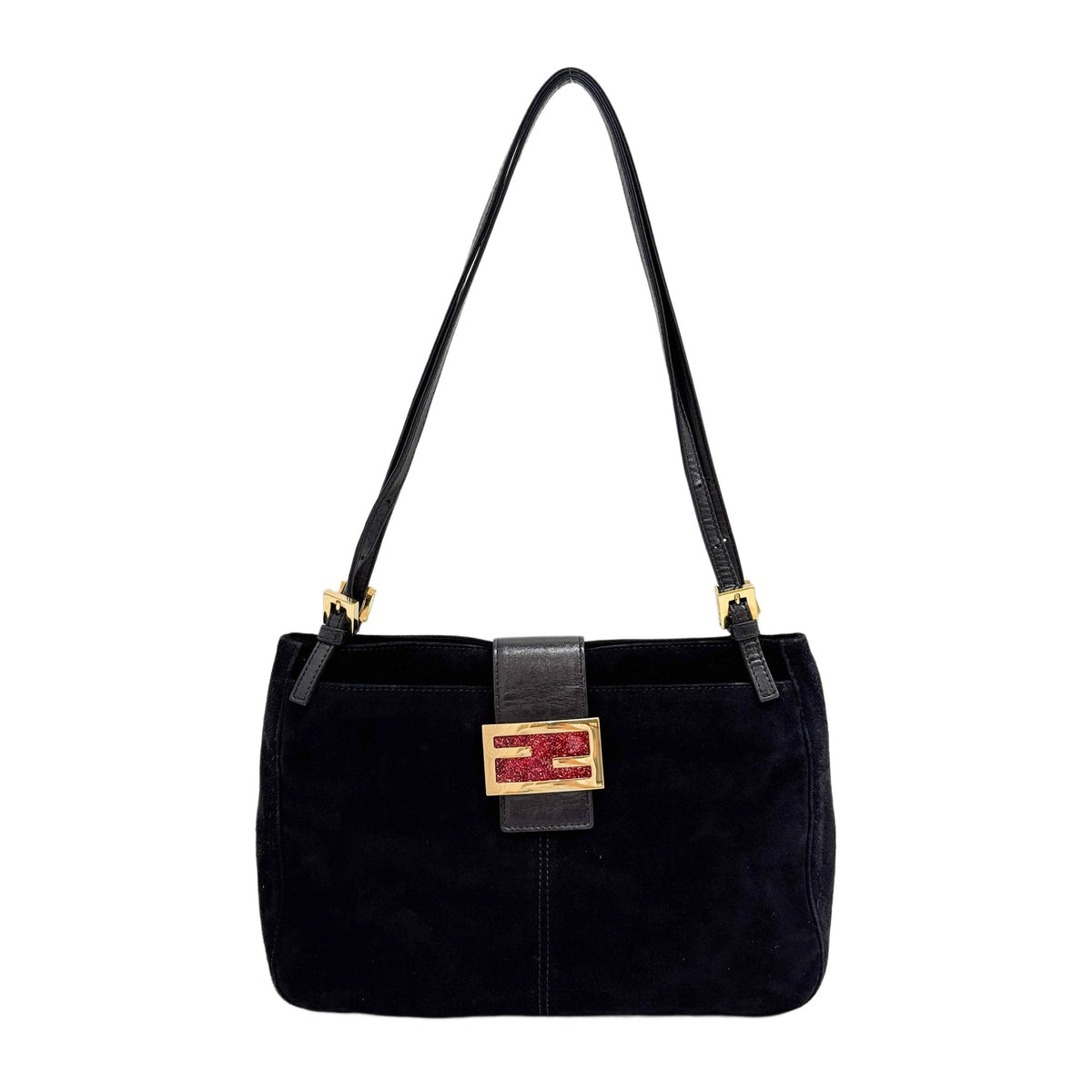 Black Suede Shoulder Bag