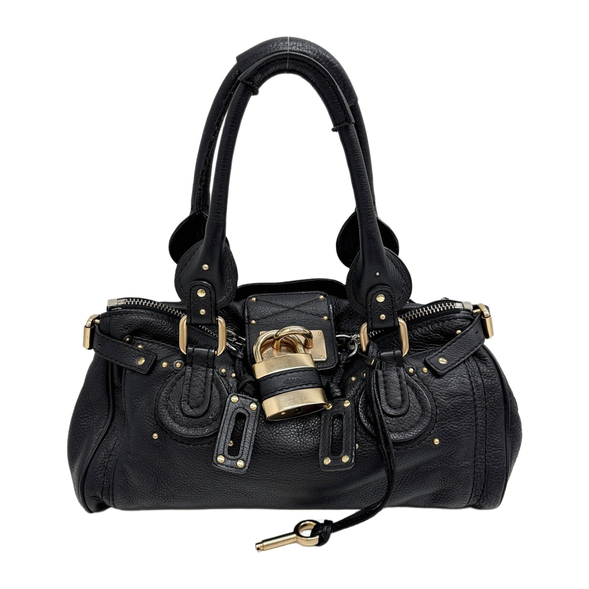 Paddington Black Leather Shoulder Bag