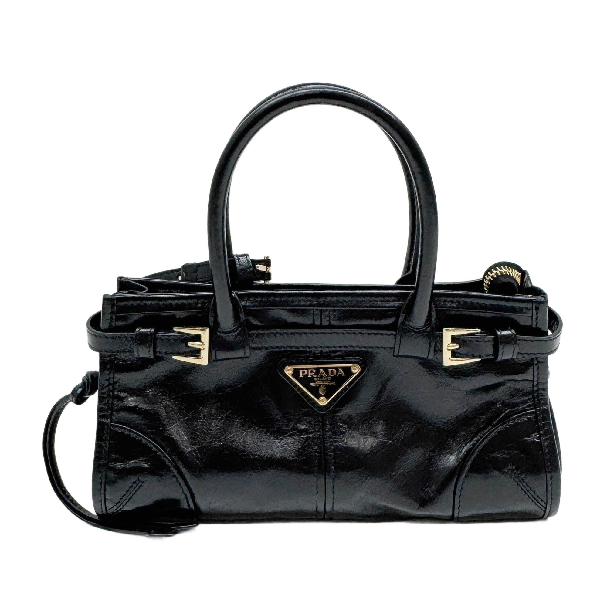Mini Bonnie Black Leather Two Way Bag