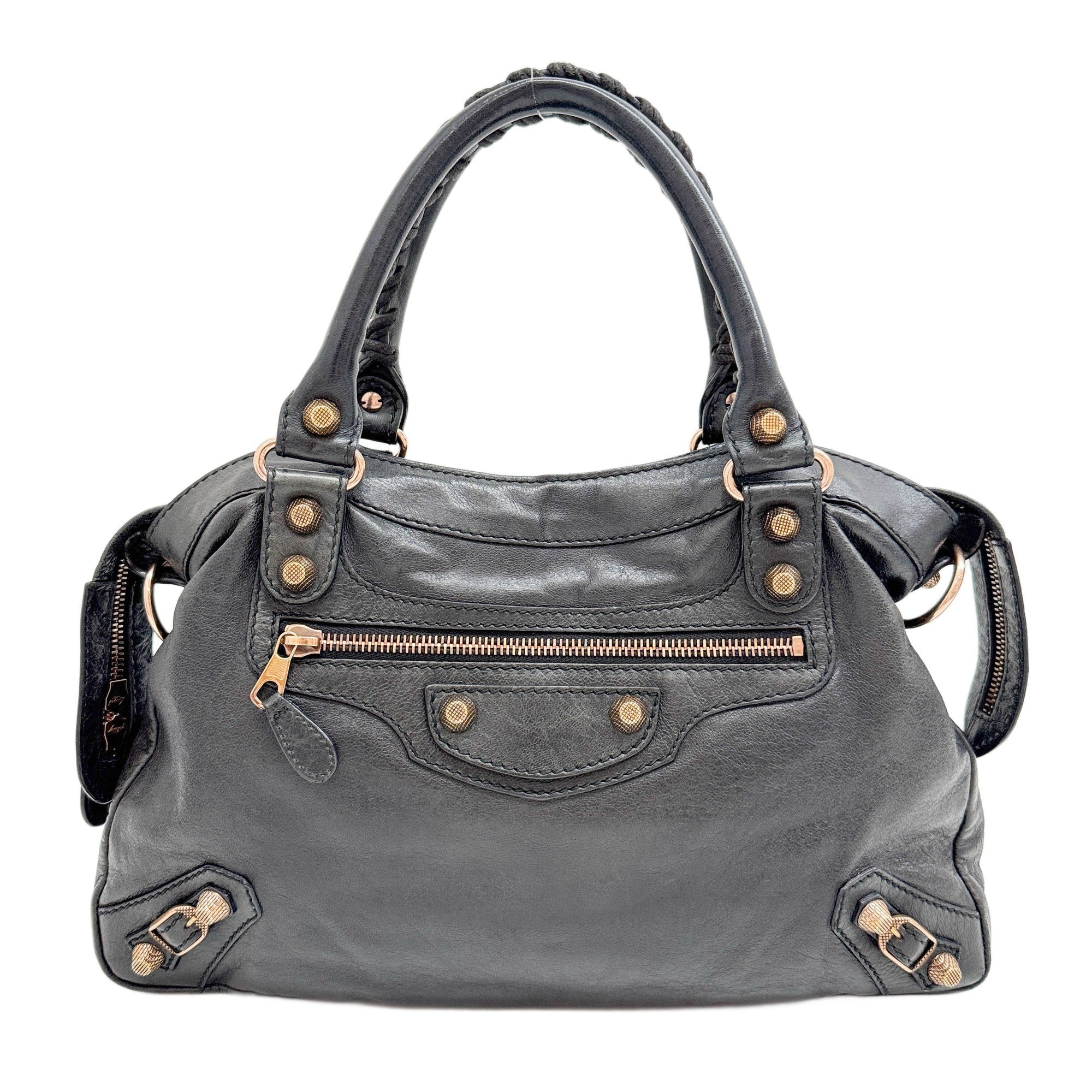 Giant 12 Town Anthracite Grey Leather Two Way Bag