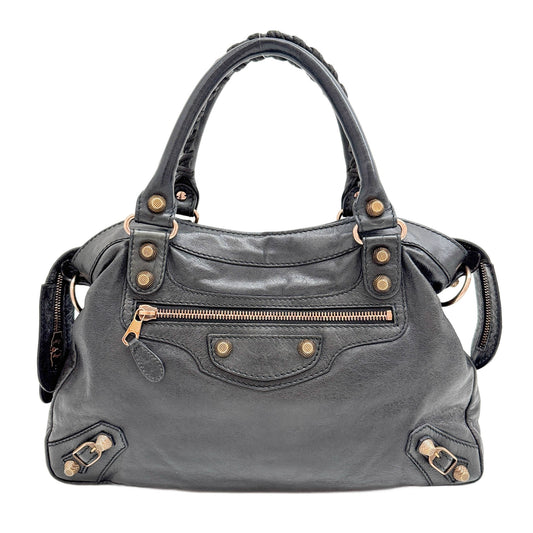 Giant 12 Town Anthracite Grey Leather Two Way Bag