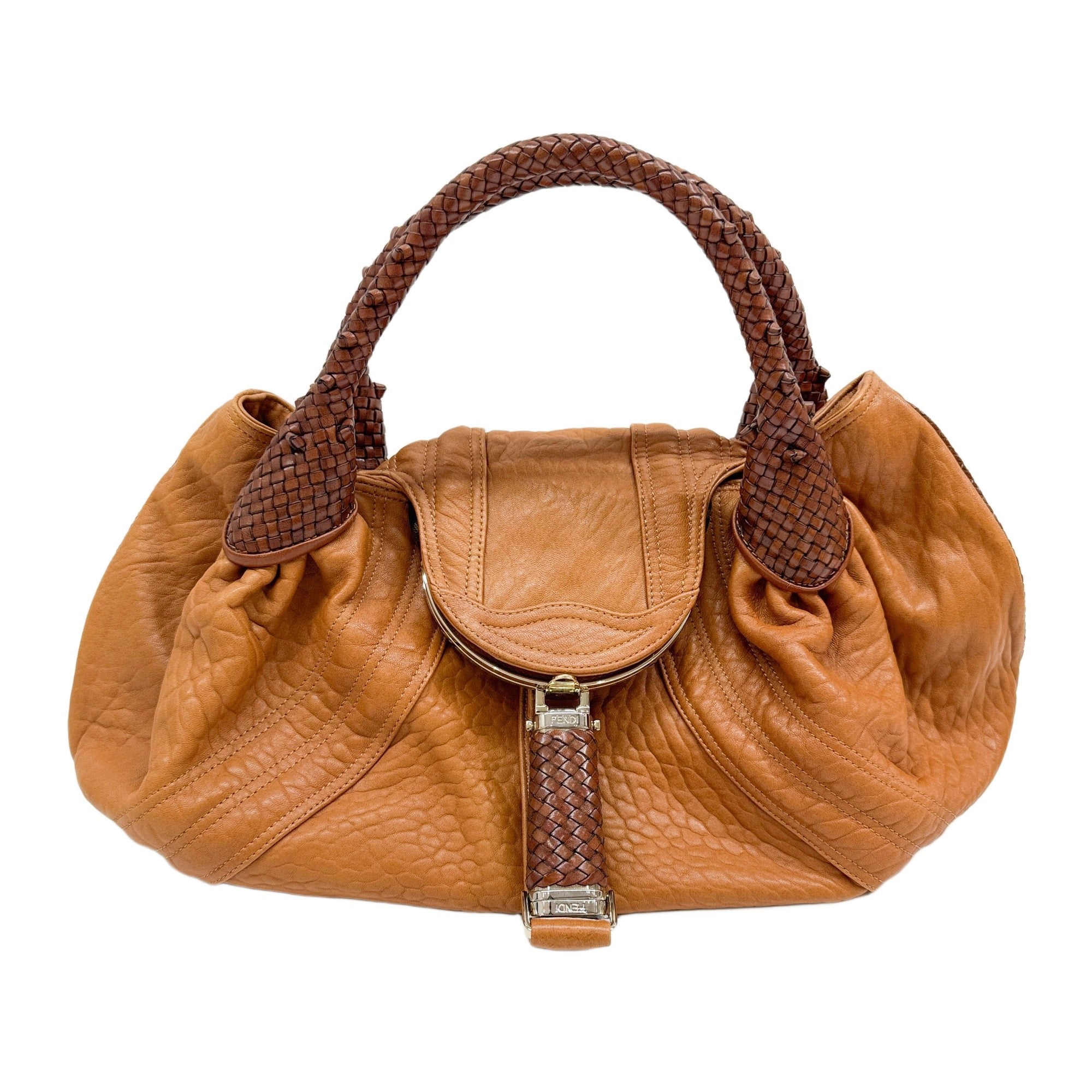 Spy Caramel Brown Leather Shoulder Bag