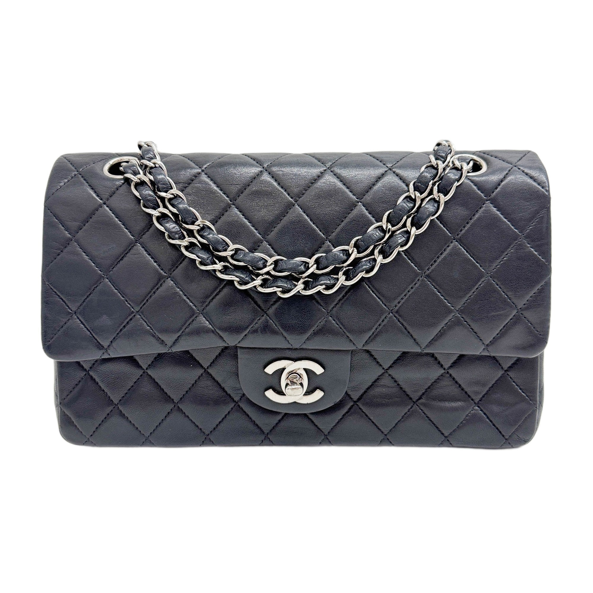 Classic Double Flap 2000-2002 Matelasse Black Leather Shoulder Bag