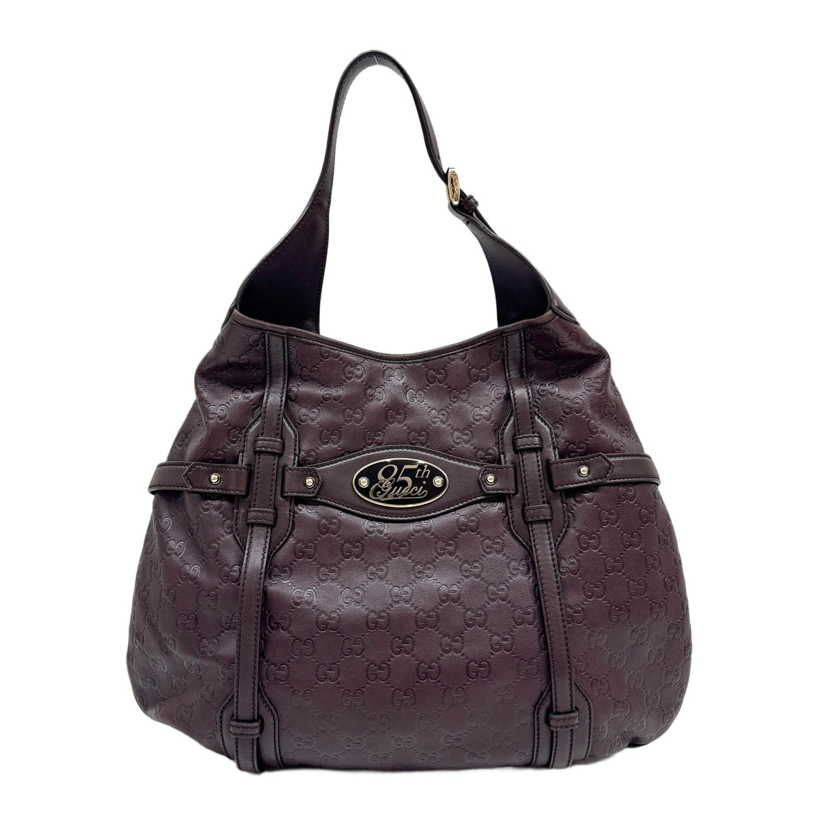 Horsebit Dark Brown Guccissima Hobo Shoulder Bag