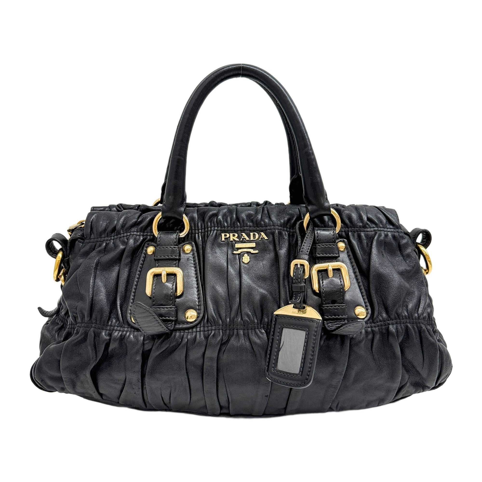 Black Leather Two Way Bag