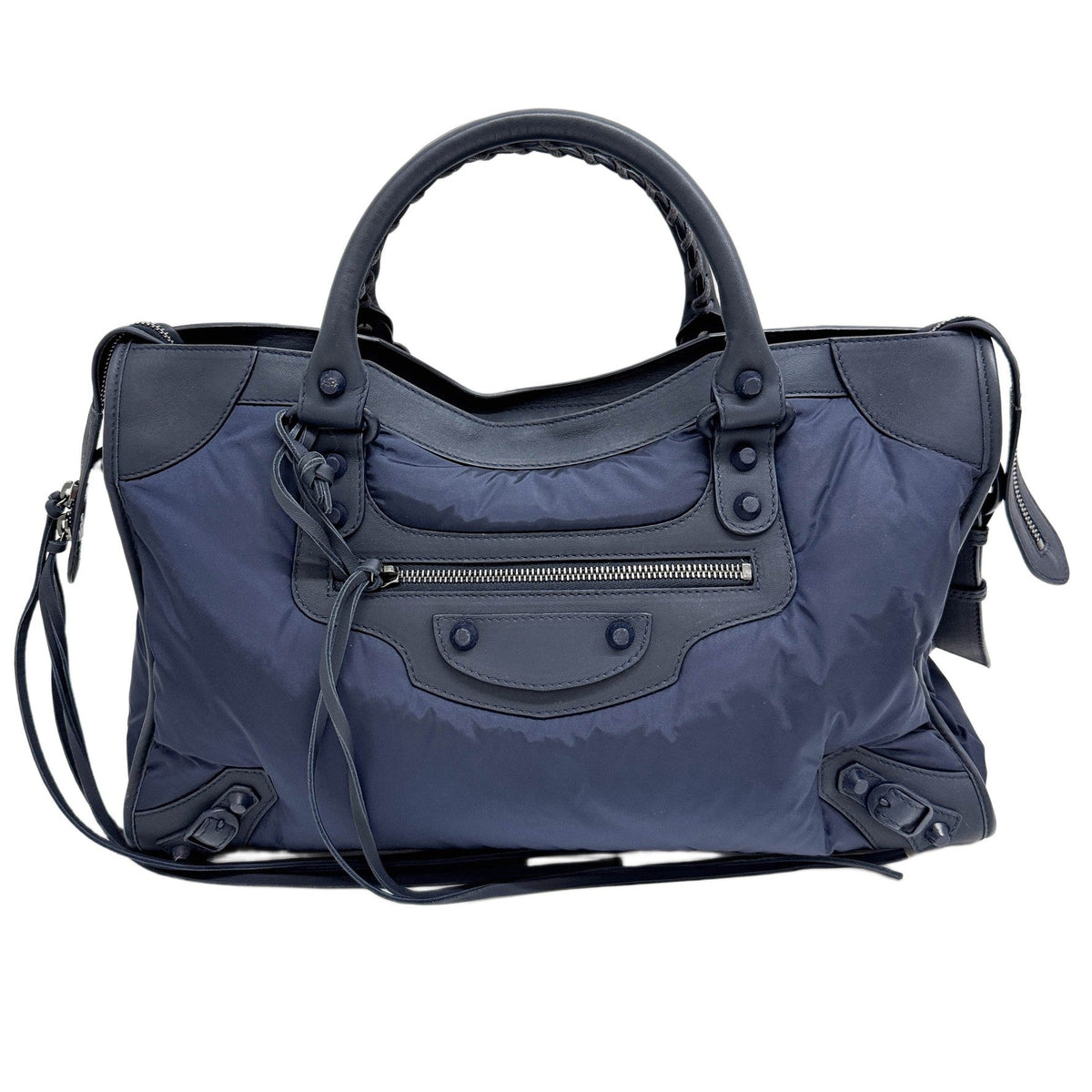 The City Puffer Blue Nylon Two Way Bag