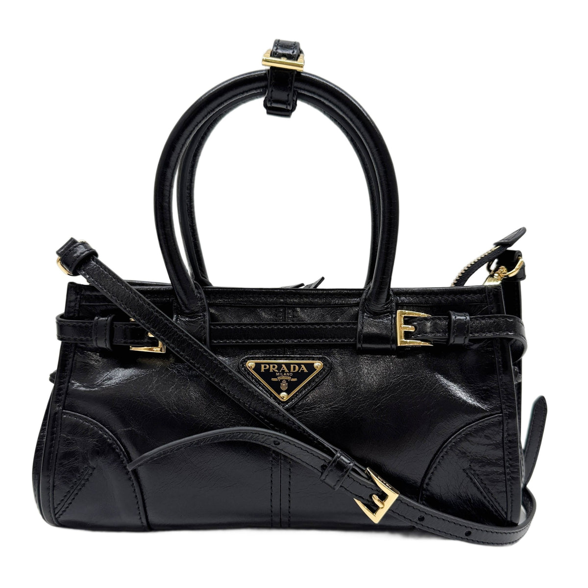 Mini Bonnie Black Leather Two Way Bag