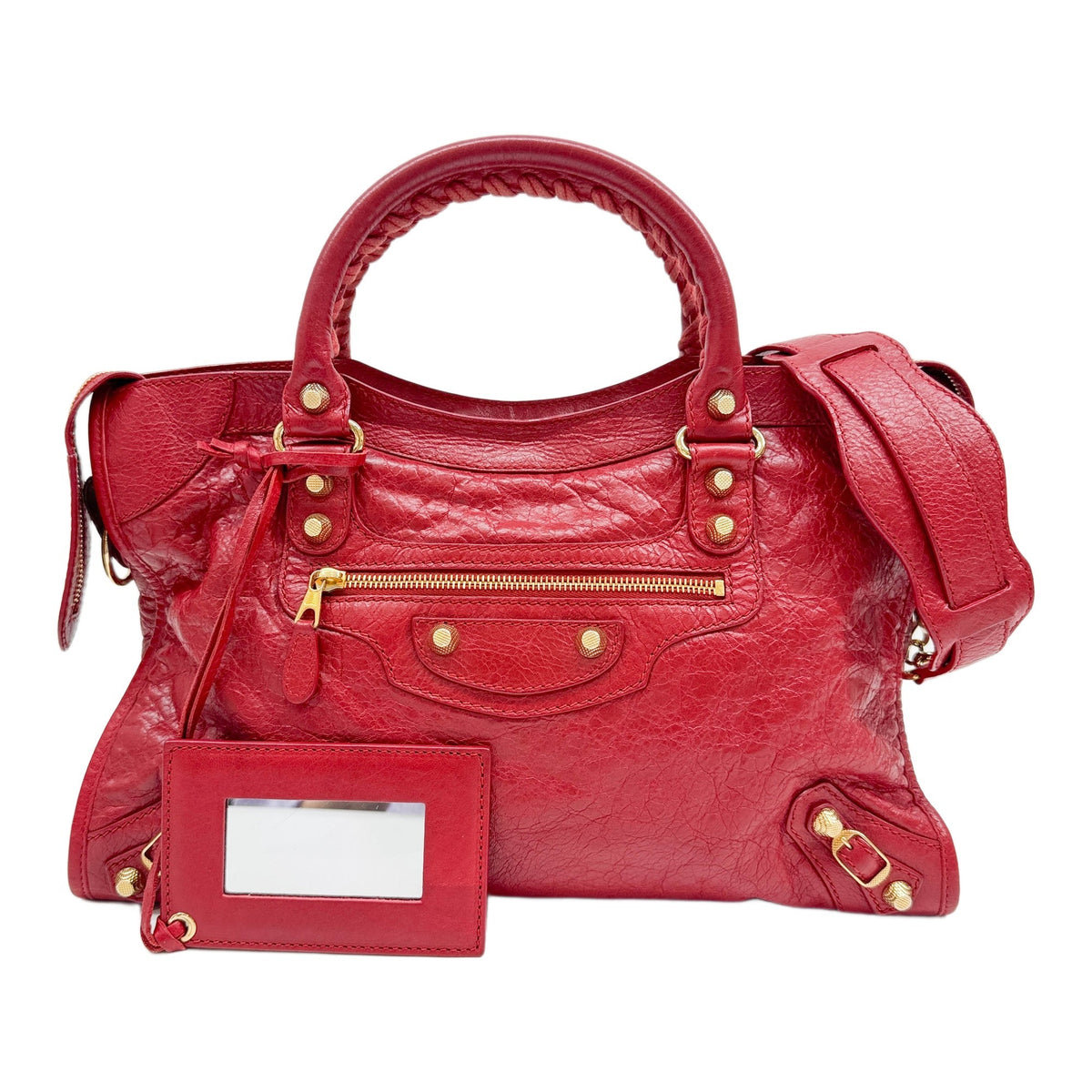 Giant 12 The City Red Leather Two Way Bag