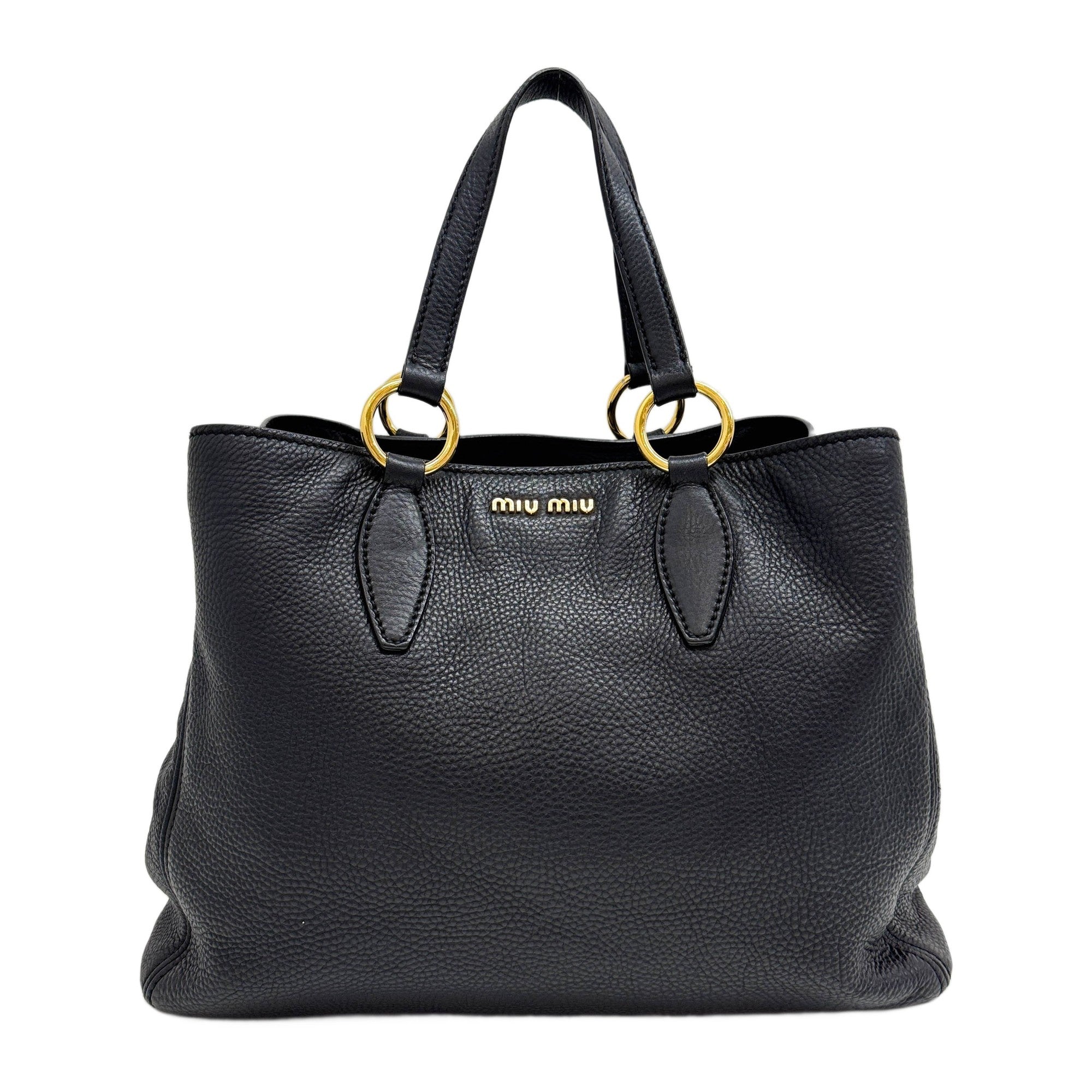 Black Leather Two Way Bag