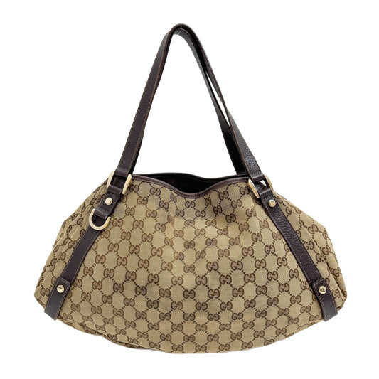 Abbey Brown GG Canvas Shoulder Bag