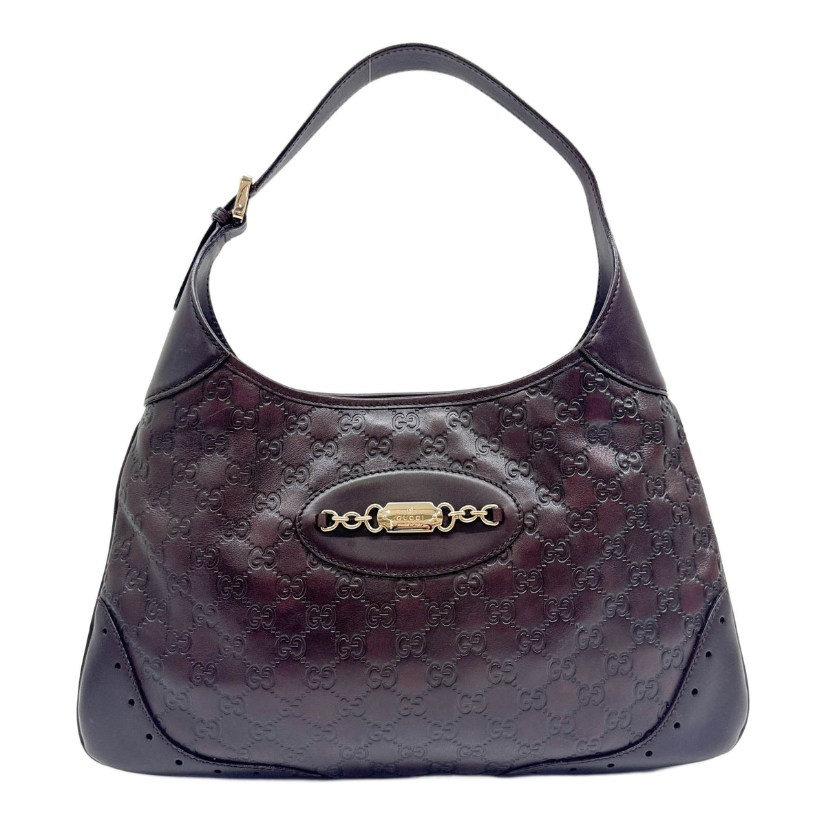 Punch Guccissima Brown Leather Shoulder Bag
