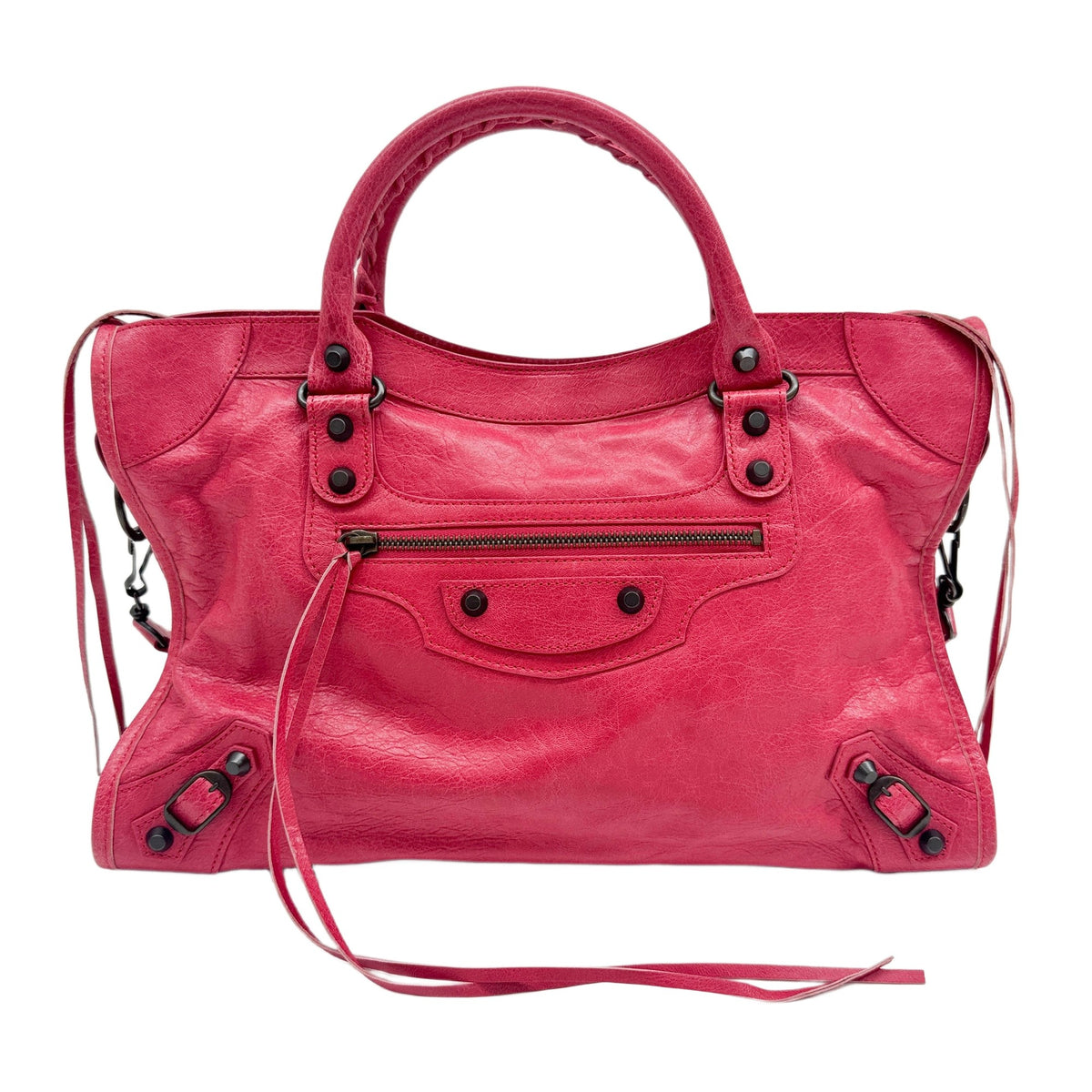 The City Red Leather Two Way Bag