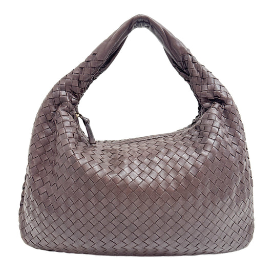 Veneta Intrecciato Brown Leather Shoulder Bag