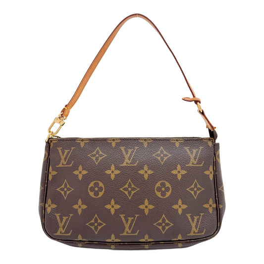 Pochette Accessoires Brown Monogram Canvas Hand Bag