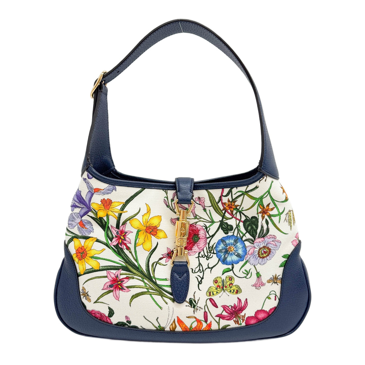 Jackie 1961 Multicolor Floral Canvas Shoulder Bag