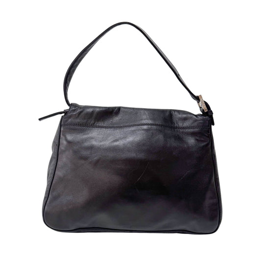 Mamma Baguette Black Leather Shoulder Bag