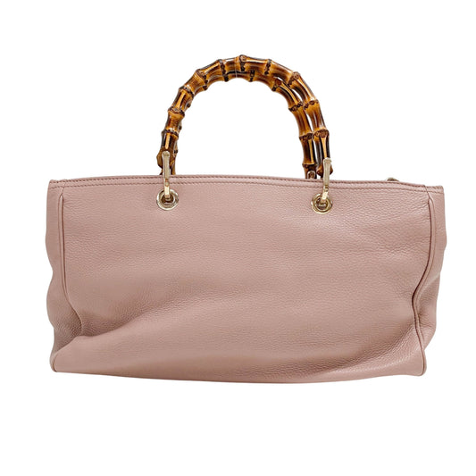 Bamboo Shopper Pink Leather Two Way Bag