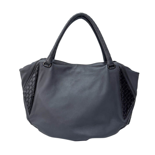 Vintage Grey Leather Two Way Bag