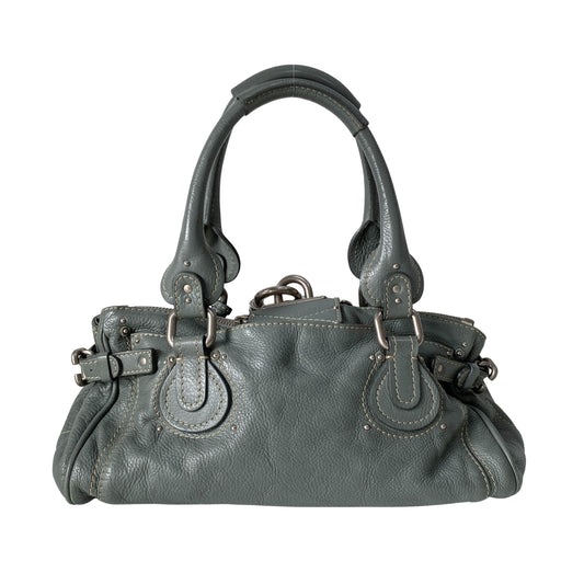 Paddington Sage Green Calfskin Leather Shoulder Bag