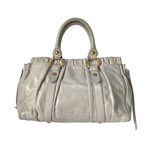 Vitello Light Green Calfskin Leather Two Way Bag