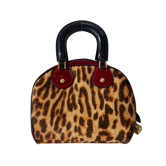 Gambler Dice Leopard Print Handbag