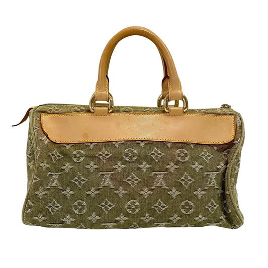 Neo Speedy Monogram Green Denim Handbag