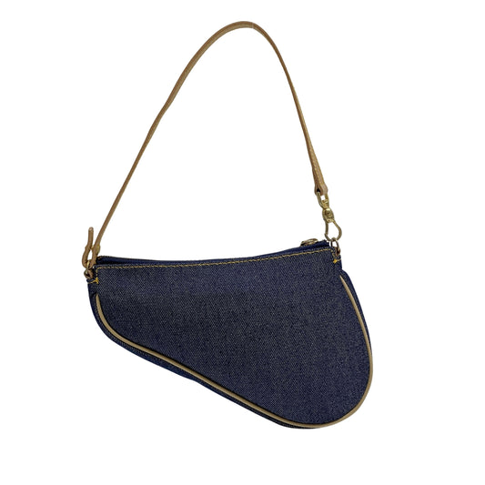 Saddle Denim Shoulder Bag