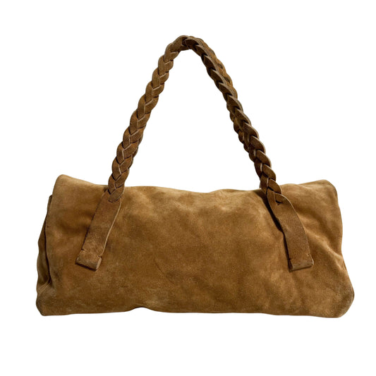 Archive Beige Suede Shoulder Bag